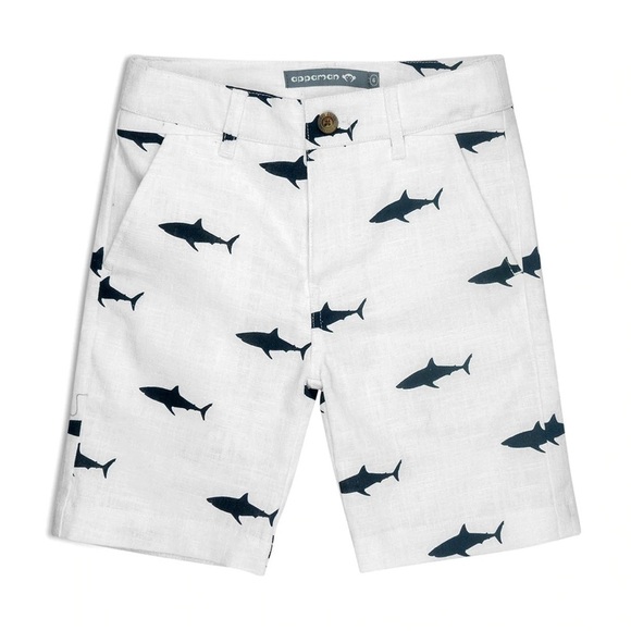 Appaman Other - Appaman Boys Great White Shark Shorts Beachy Classis Coastal White Sz 7